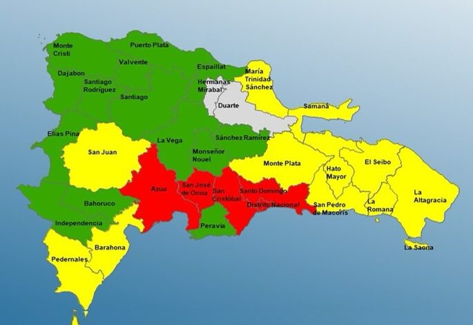 Engombe Mapa Rd República Dominicana en alerta por incremento de las lluvias por onda ...